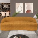 Ver imagem 2 de Sofá 3 Lugares Curvo Sala de Estar Living Lótus D02 Bouclê Mostarda 180cm Pb-03 - Lyam Decor
