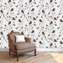 Ver imagem 1 de Papel de Parede Auto Adesivo Lavável Diversos d0040 Pássaros Marrom