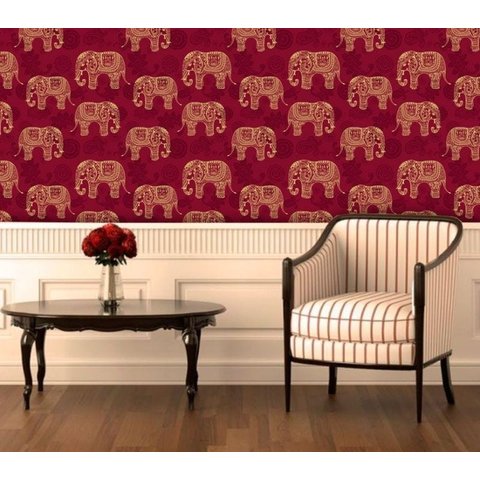 Papel de Parede Auto Adesivo Lavável Diversos d0042 Elefante da Sorte