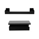 Ver imagem 2 de Kit de Acessórios para Banheiro Adesivo 2 Pcs Preto F.elg