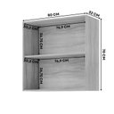 Ver imagem 3 de Armário Aéreo MDF 2 Portas Reflecta 80cm MGM Móveis Marrom/Cinamomo/Off White