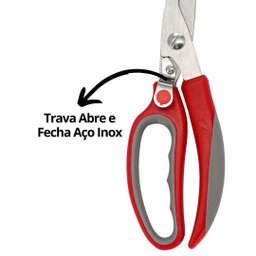 Tesoura Multiuso Aço Inox Prime com Trava Ideal para Frango e Peixes - Tuut - 4
