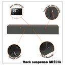 Ver imagem 3 de Rack com Painel Ripado Suspenso para Tv até 70 Polegadas 2 Portas Grécia 180cm