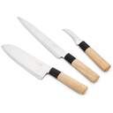 Ver imagem 2 de Conjunto Com 3 Facas Chef Japonesas Inox