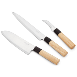 Conjunto Com 3 Facas Chef Japonesas Inox - 2