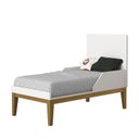 Ver imagem 6 de Dormitório Infantil Classic 3 Portas, Cômoda 3 Gavetas, Berço Branco com Pés Amadeirado e Colchão -