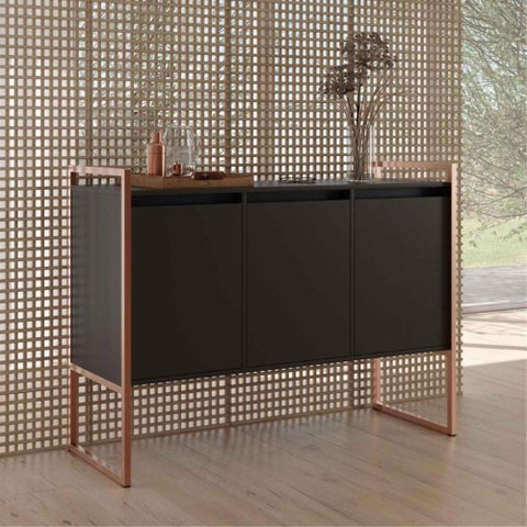 Buffet Industrial para Sala de Estar 3 Portas