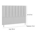 Ver imagem 2 de Cabeceira Estofada Cama Box Queen 160 Cm Cinza