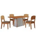 Ver imagem 2 de Mesa de Jantar Diane 120cm Tampo Mdf Laminado com 4 Cadeiras Copper Premium Moderna Mobília