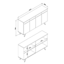 Ver imagem 4 de Aparador Buffet 4 Portas Movel Bento M. BENTO Preto