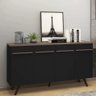 Aparador Buffet 4 Portas Movel Bento M. BENTO Preto - 1