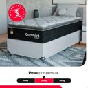 Ver imagem 5 de Cama Box Solteiro + Colchão Comfort Class Pillow Top 88x188 Preto/suede Branco
