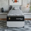 Ver imagem 6 de Cama Box Solteiro + Colchão Comfort Class Pillow Top 88x188 Preto/suede Branco