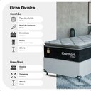Ver imagem 3 de Cama Box Solteiro + Colchão Comfort Class Pillow Top 88x188 Preto/suede Branco