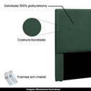 Ver imagem 3 de Cabeceira Decorativa King Size 1,95M Erza Veludo Verde Floresta - Gran Belo