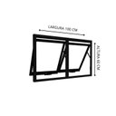 Ver imagem 2 de Janela de Alumínio Máximo Ar Duplo Horizontal 60x100cm Lucasa Ideale Preto