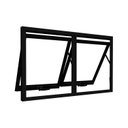 Ver imagem 1 de Janela de Alumínio Máximo Ar Duplo Horizontal 60x100cm Lucasa Ideale Preto
