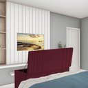 Ver imagem 2 de Calçadeira Baú Recamier Estofada Cama Queen 160cm Grécia Suede Bordo- Mabe Magazine