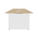 Ver imagem 6 de Plataforma de Trabalho 6 Lugares Pé Painel 360cm Macadâmia com Branco F5 Office