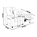 Ver mais imagens de Poltrona Reclinável 2 Lugares para Sala de Cinema Arsenal Suede Bege