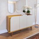 Ver imagem 3 de Balcão Buffet Jurere com 03 Portas Naturale Off White Matte Colibri