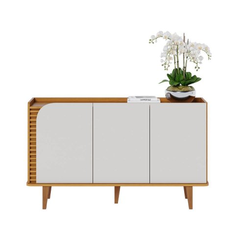 Balcão Buffet Jurere com 03 Portas Naturale Off White Matte Colibri