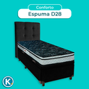 Ver imagem 4 de Kit Cabeceira + Cama Box Bau + Colchão Solteiro D28 Conforto Paropas