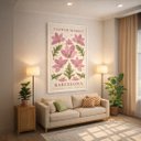 Ver imagem 4 de Quadro Canvas Floral Barcelona 70x50cm Mold Branca
