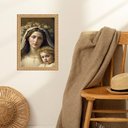 Ver imagem 1 de Quadro Sacro Moldura Dourada Madona 45x34cm:com Acetato