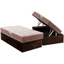 Ver imagem 1 de Conjunto Box Baú Solteiro Colchão Espuma Herval Compact Ag 65 - Durabilli Bordado Double Side +