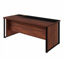Ver imagem 4 de Mesa de Escritório Diretor com Caixa de Tomadas Objetos 180cm Corporate Louro Preto Marrom