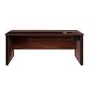 Ver imagem 5 de Mesa de Escritório Diretor com Caixa de Tomadas Objetos 180cm Corporate Louro Preto Marrom