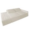 Sofá Ilha Eros Modular com Puff 255 Cm Bouclê Off White - 2