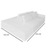 Sofá Ilha Eros Modular com Puff 255 Cm Bouclê Off White - 3