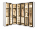 Ver imagem 1 de Guarda-Roupa Modulado Reflecta com LED Canto Oblíquo 7 Portas 6 Gavetas 100% MDF Cairo