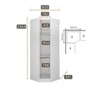 Ver imagem 6 de Guarda-Roupa Modulado Reflecta com LED Canto Oblíquo 7 Portas 6 Gavetas 100% MDF Cairo