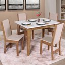 Ver imagem 3 de Conjunto Mesa Retangular Sophia com 4 Cadeiras Melina Fosca Asgard Bege Freijó e Off White