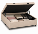 Ver imagem 1 de Kit Cama Box Baú Casal 138x188 cm + Colchão D33 Casal 17 cm Bege Suede