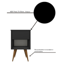 Ver imagem 6 de Kit 2 Mesas de Cabeceira Retrô Pés Palito 100% Mdf Plancasa:preto Tx
