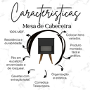 Ver imagem 7 de Kit 2 Mesas de Cabeceira Retrô Pés Palito 100% Mdf Plancasa:preto Tx