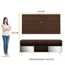 Ver imagem 4 de Rack Com Painel Tv 65" Retrô Com Espelho Flórida Multimóveis V3138 Duna/Branco Duna/Branco