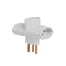 Kit 2 Pino Adaptador para Tomada Tipo T Benjamin 3 Pino Bipolar 10a 250v Cor:cinza Claro - 2
