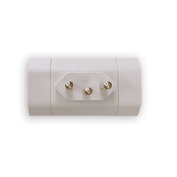 Kit 2 Pino Adaptador para Tomada Tipo T Benjamin 3 Pino Bipolar 10a 250v Cor:cinza Claro - 5