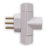Kit 2 Pino Adaptador para Tomada Tipo T Benjamin 3 Pino Bipolar 10a 250v Cor:cinza Claro - 3