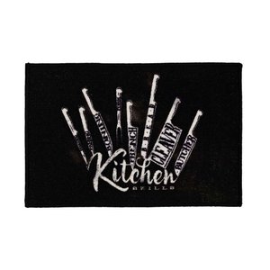 Tapete Cozinha Antiderrapante Clean 21 Preto 0,40x0,60m