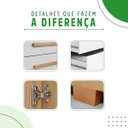 Ver imagem 6 de Guarda Roupa Solteiro 2 Portas e 4 Gavetas c/ 1 Espelho Melissa Cinamomo/Off White - Acp