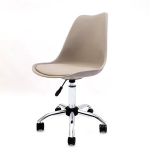 CADEIRA SAARINEN PP NUDE OFFICE CROMADA