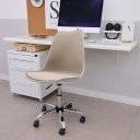 Ver imagem 1 de Cadeira Polipropileno Saarinen Office La Mobilia: Design para Home Office e Escritório - Nude
