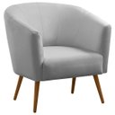 Ver imagem 1 de Poltrona para Sala e Escritório Decorativa Pé Palito Belize Veludo Prata