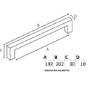Ver imagem 4 de Puxador Il 811 - Grafite - 192mm